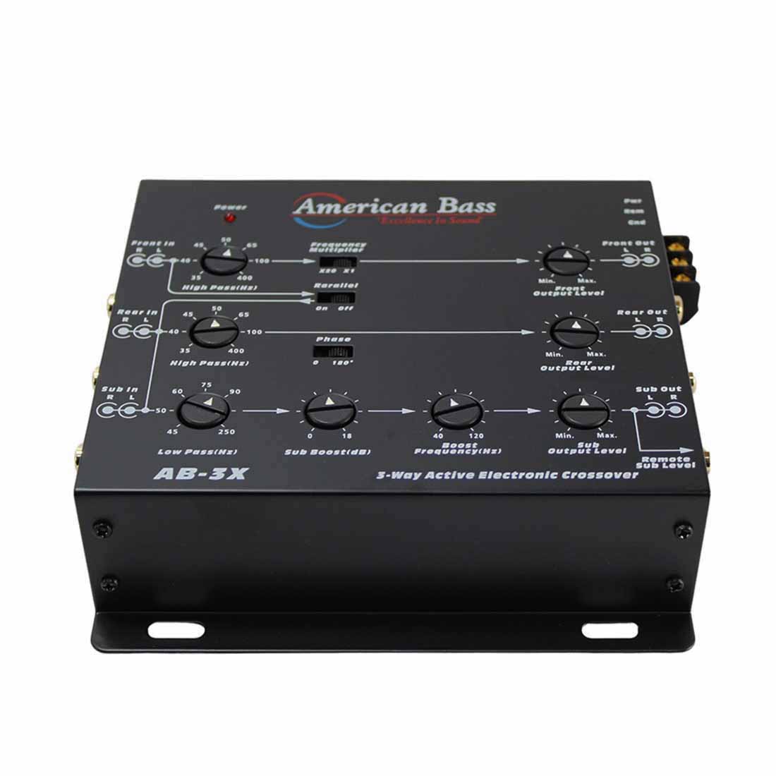 American Bass AB-3X 3-Way Car Audio Active Electronic Crossover