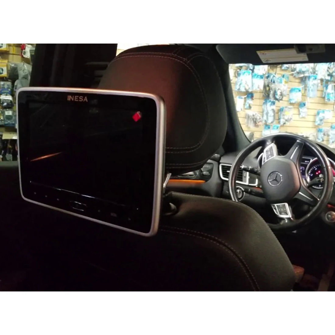 NESA NHRB-10 Universal 10" Preloaded DVD/USB/SD/AUX Car Video Headrest Monitor