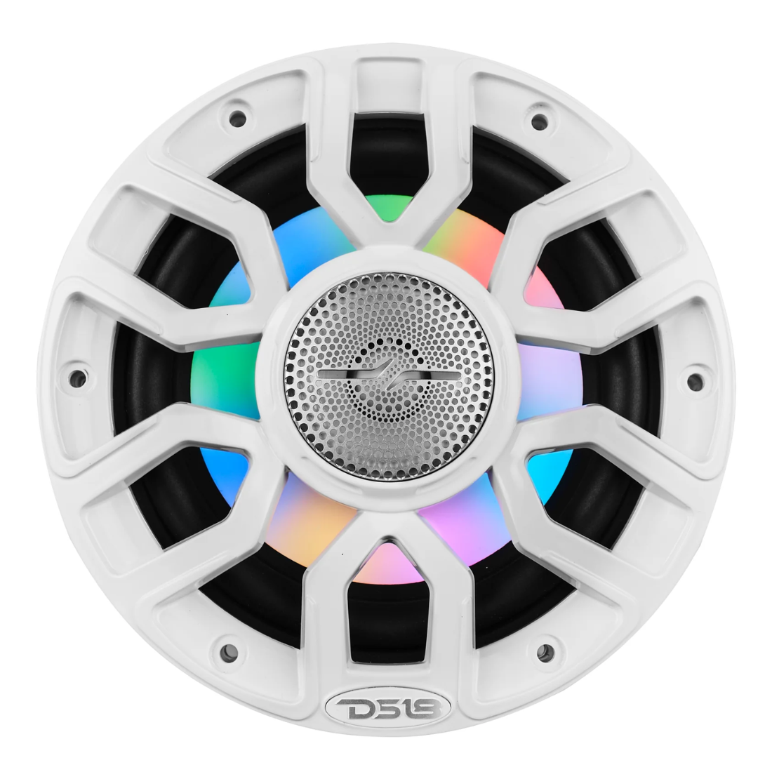 DS18 NXL-IQ8/WH 8" 2-Way 350W Max Marine Coaxial Speakers w/ LED Lights (White)