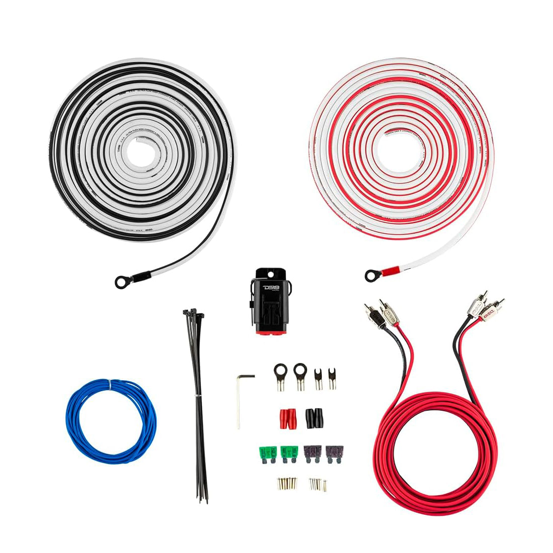 DS18 MOFCKIT8 8-Gauge Marine Tinned OFC Amplifier Installation Kit Up to 960W