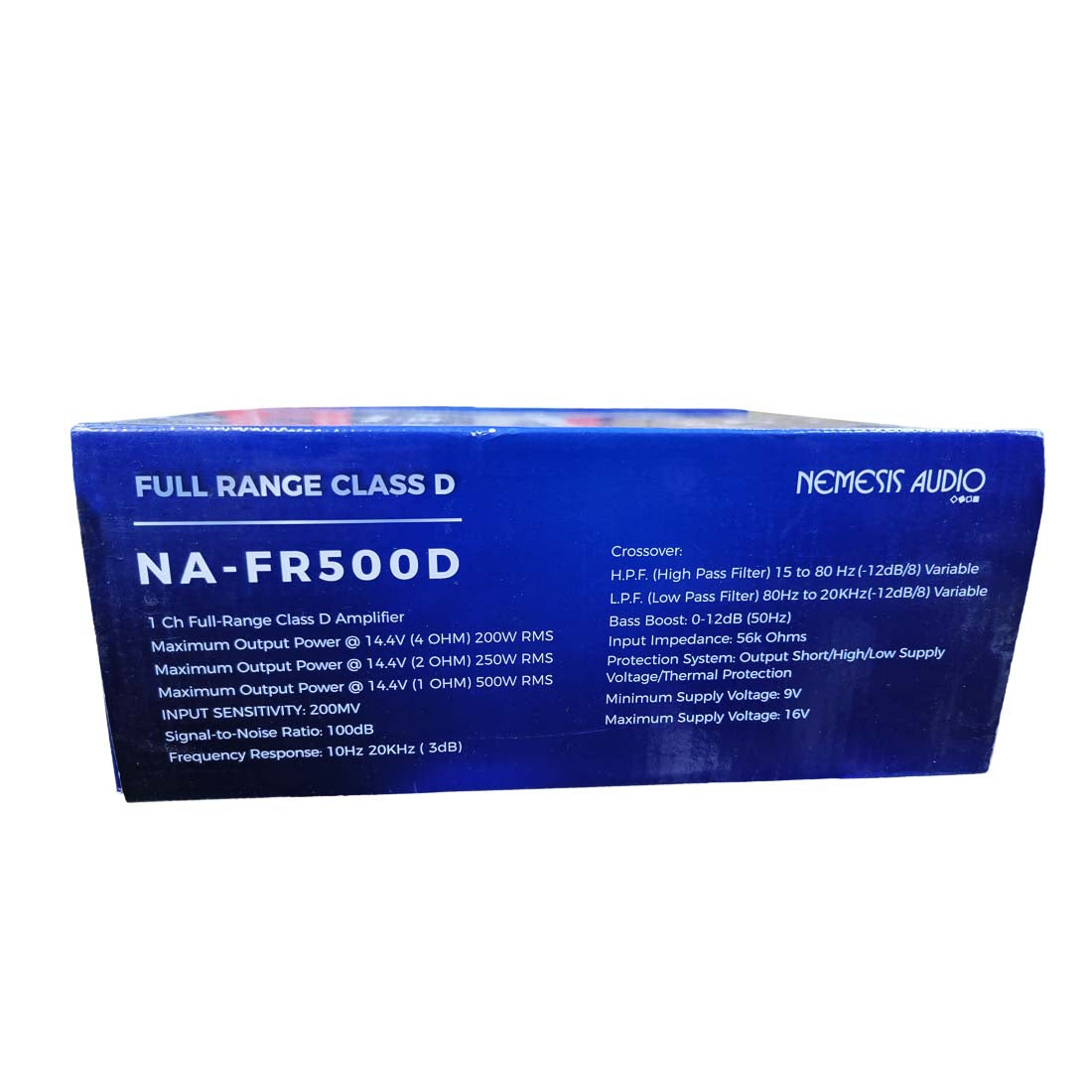 Nemesis Audio NA-FR500D 1-CH Monoblock 500W RMS Class-D Full-Range Car Amplifier