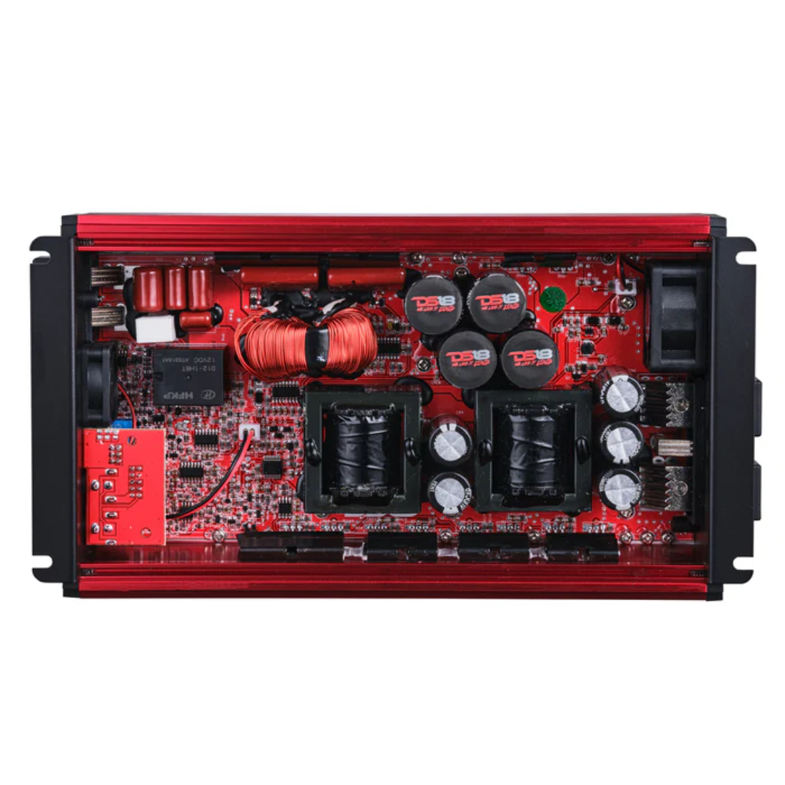 DS18 FRP-3.5K/RD Monoblock 3500W RMS Class-D Full-Range Car Amplifier (RED)
