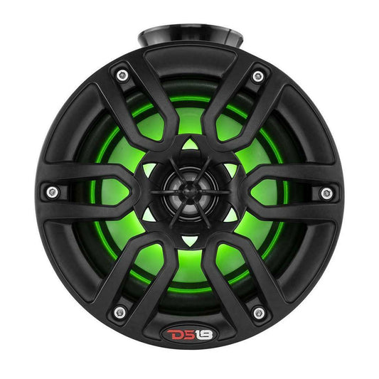 DS18 NXL-PS8BK 750 Watts Max Power 4 Ohm 8" RGB LED Lighting Mini Marine Speaker Pods