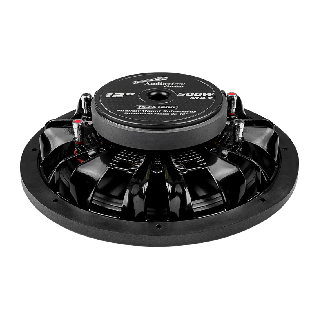 Audiopipe TS-FA1200 12" 500W Peak Dual 4-Ohm Voice Coil Shallow Mount Subwoofer