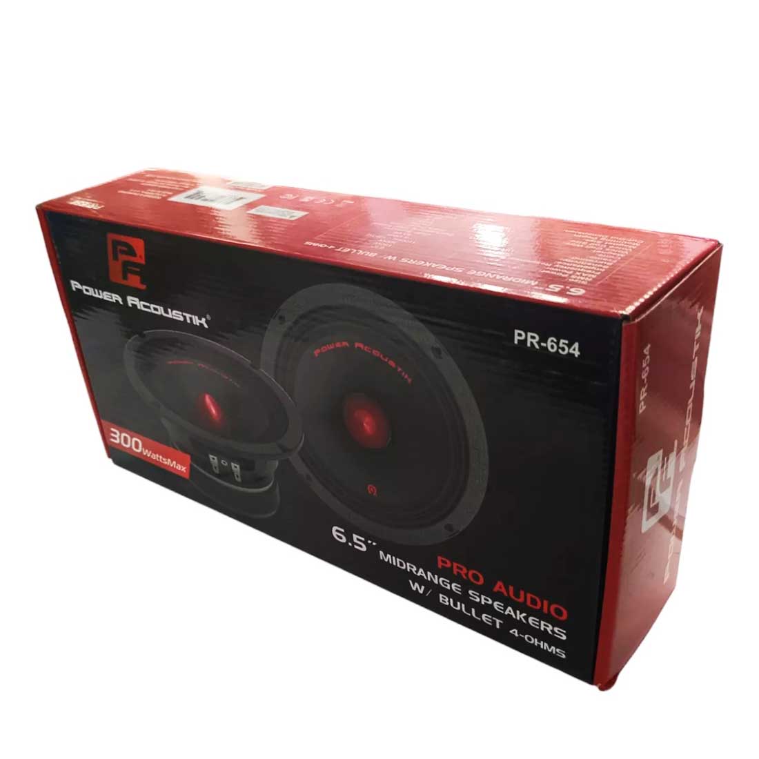 Power Acoustik PR-654 6.5" 300W Max 4-Ohm Car Mid-Range Pro Audio Speakers
