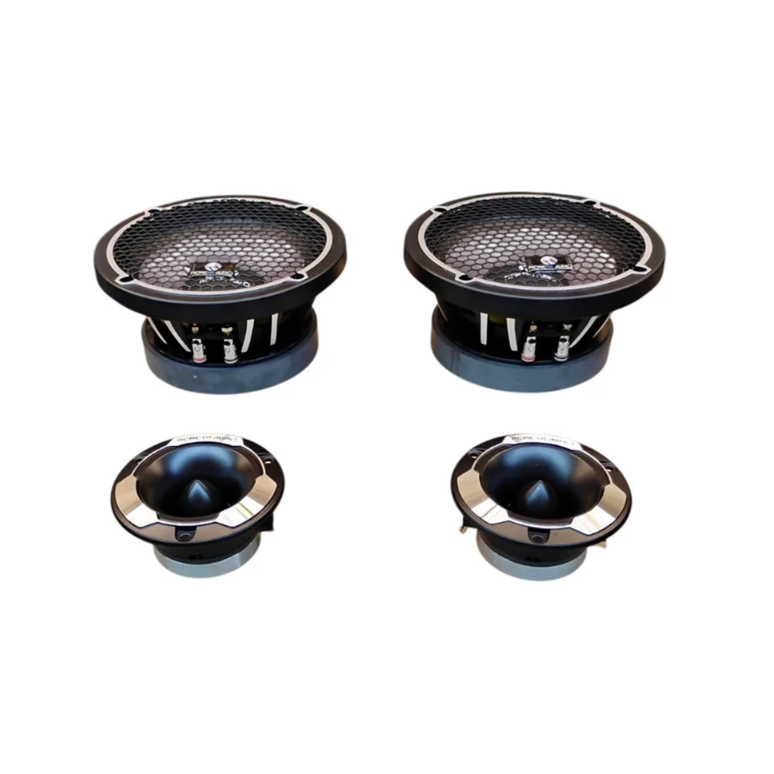 Nemesis Audio NA-6.5HPK 6.5" 400W Max Midrange Speakers & 4" Pro Tweeters Bundle