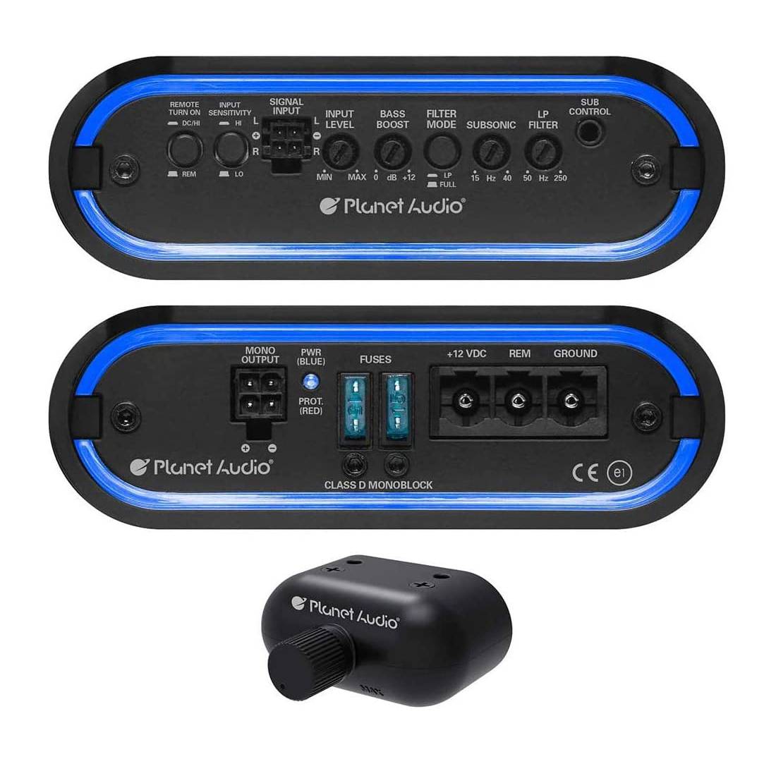 Planet Audio MB1200.1D 1200 Watts Max 1 Ohm Stable Mini Bang Monoblock MOSFET Car Audio Amplifier