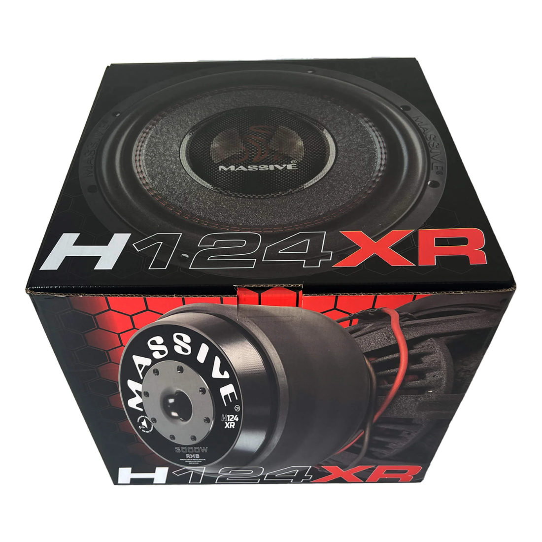 Massive Audio H124XR 12" 6000W Peak Dual 4" 4-Ohm Voice Coil DVC Car Subwoofer