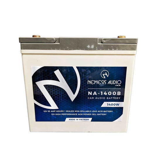 Nemesis Audio NA-1400B 1400W 12V - 55 Amp Hours Car Audio AGM Power Cell Battery