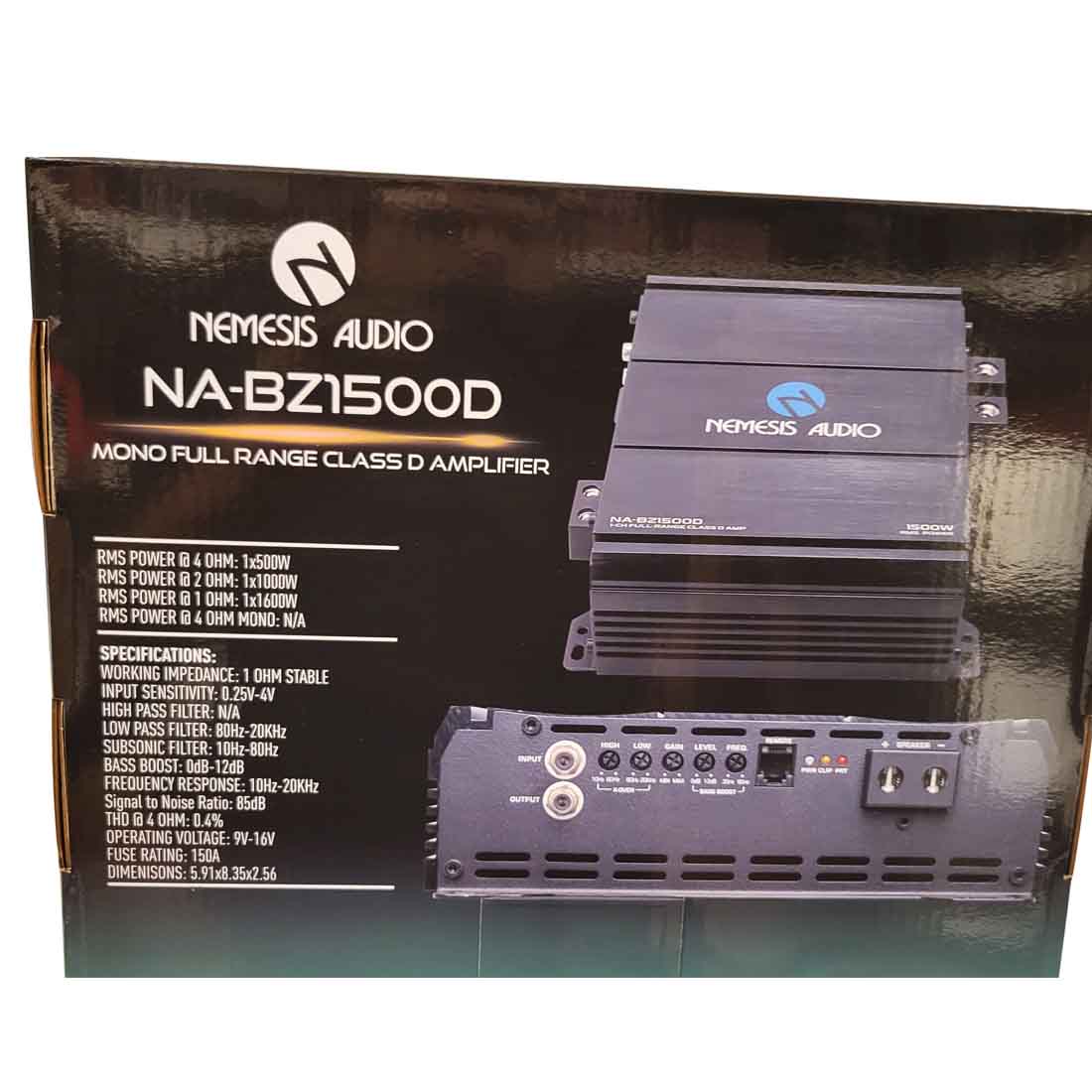 Nemesis Audio NA-BZ1500D Monoblock 1500W RMS Class-D Full-Range Amplifier