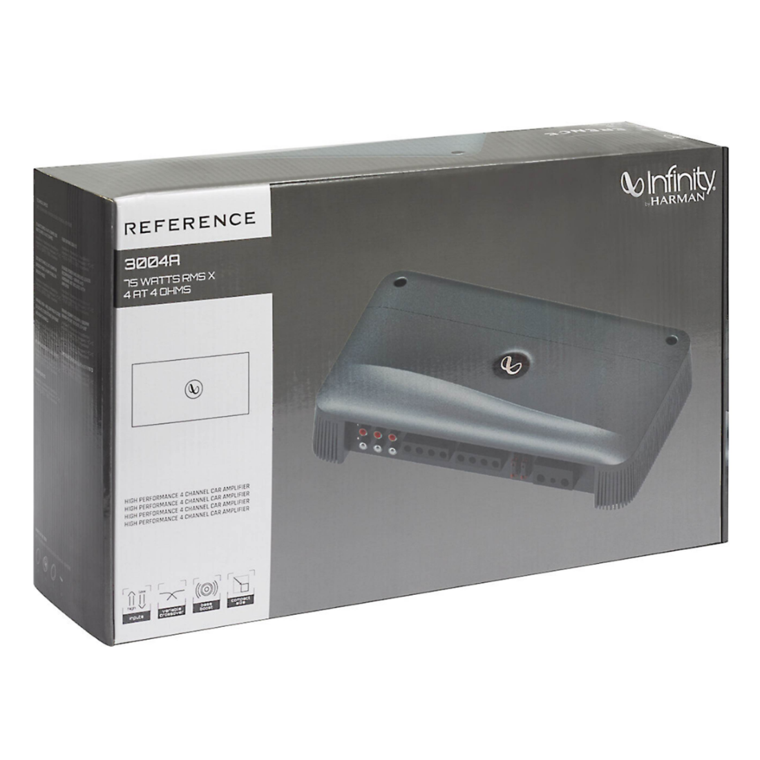 Infinity Reference 3004A 4-Channel 75W RMS x 4 Class-H Car Audio Amplifier