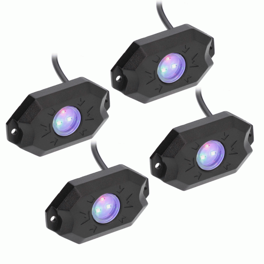 Metra DL-RGB4KT Daytona Lights 4-Piece App-Controlled RGB Rock Light Kit