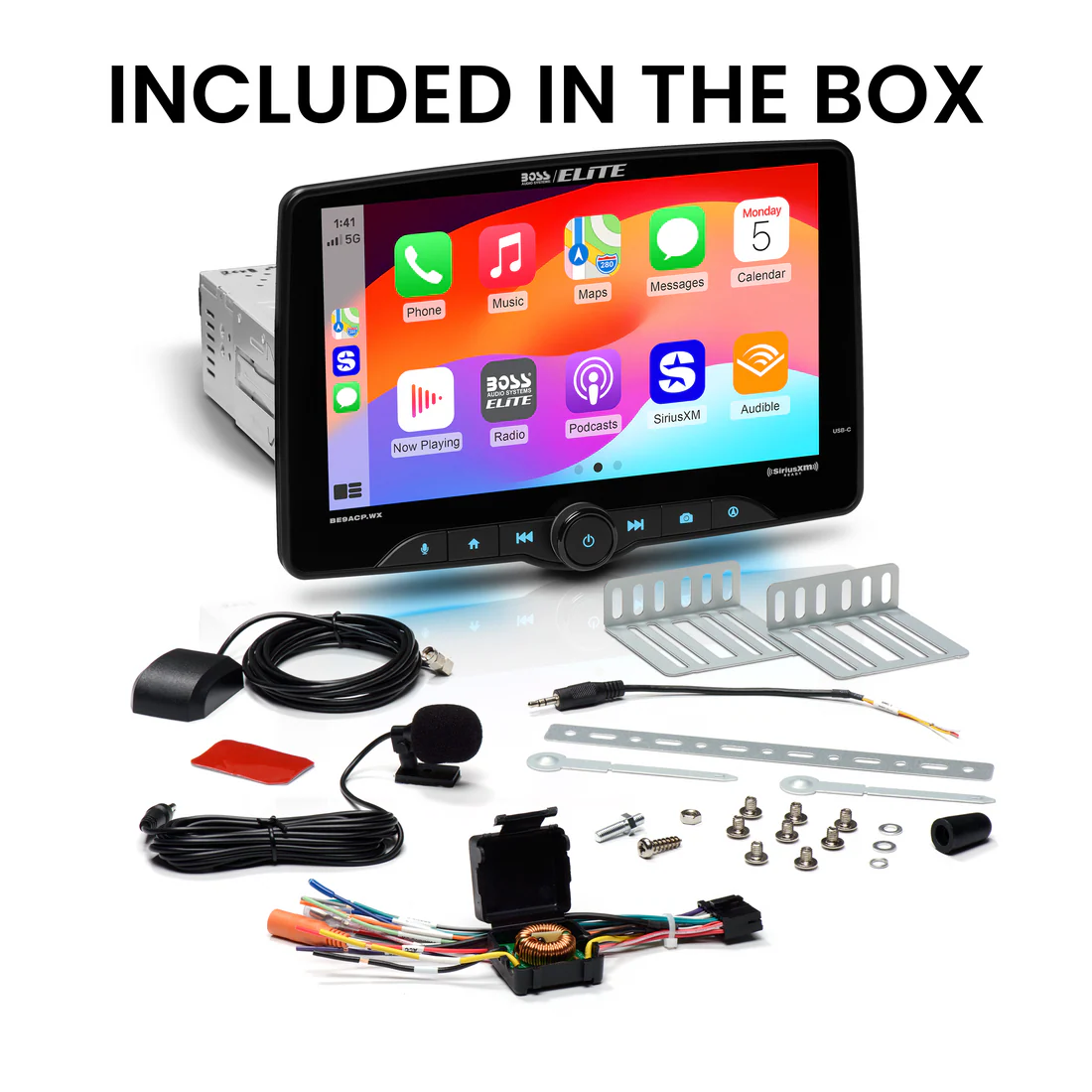 Boss Audio BE9ACP.WX Digital Multimedia Receiver w/ Apple CarPlay & Android Auto