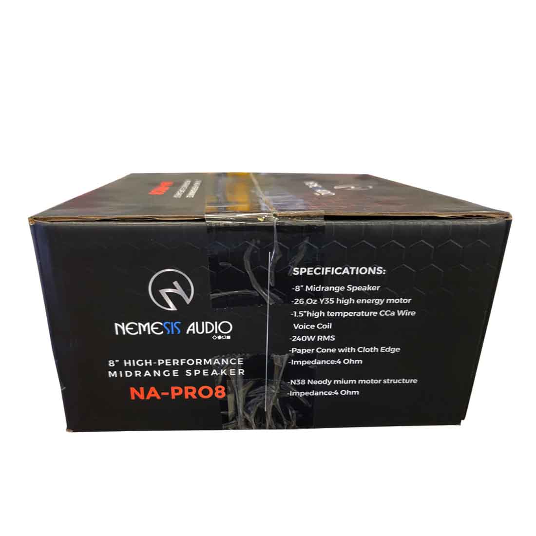Nemesis Audio NA-PRO8 8" 240W RMS 4-Ohms High-Performance Midrange Speaker