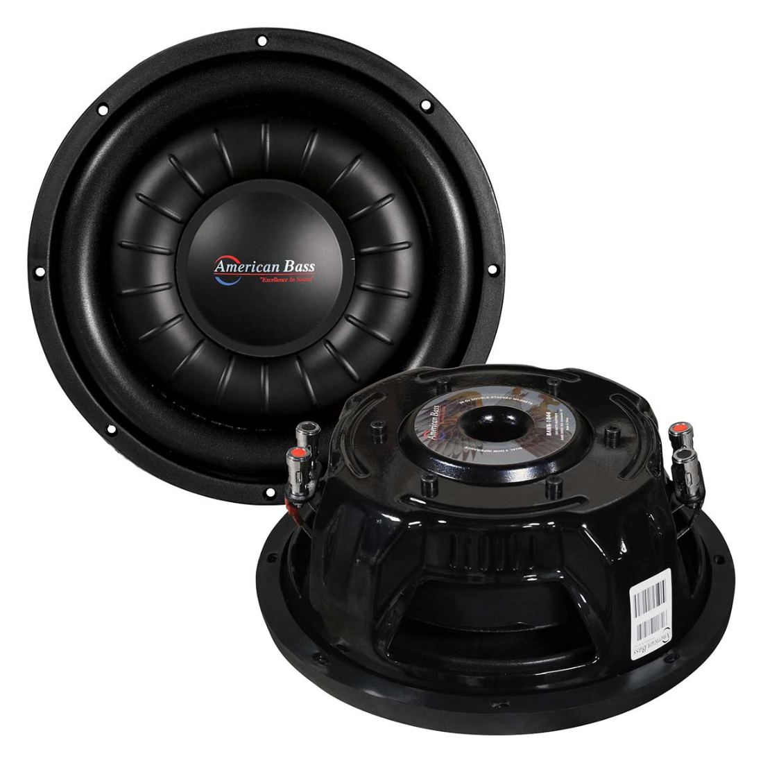 American Bass HAWK1044SL SLIM 10" 1500W Max Dual 4-Ohm Voice Coil DVC Subwoofer