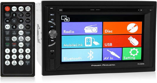 Power Acoustik PD-620HB Double DIN In-Dash USB/CD/MP3/DVD MobileLink 6.2" Diplay