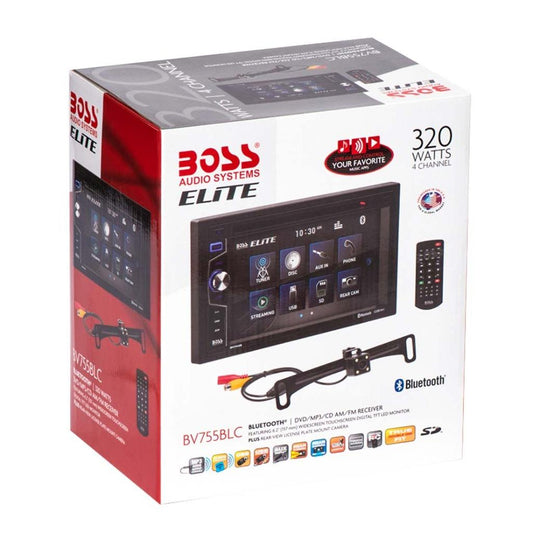 Boss Elite BV755BLC 2-DIN DVD Bluetooth 6.2" Touchscreen Receiver w/ RV Camera