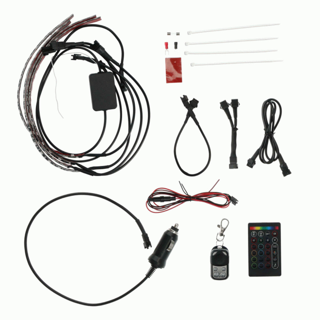Metra DL-RGBK1 4 Pieces 12" RGB LED Interior Kit - 2 Remote Types