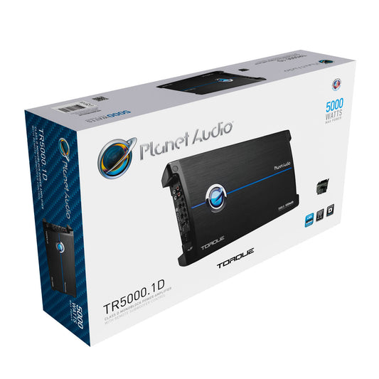 Planet Audio TR5000.1D 5000 W Max Monoblock 1-Ohm Stable Class D Car Amplifier