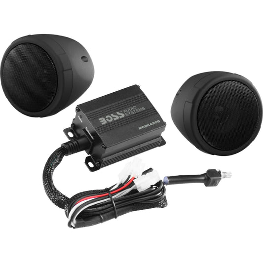 Boss MCBK420B All-Terrain 3" Full Range Speakers & 600W Amplifier System (Black)