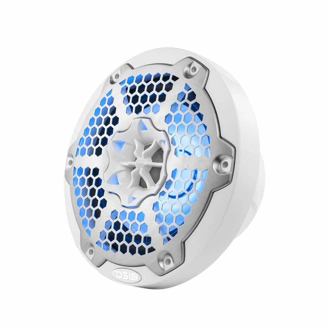 DS18 NXL-6M/WH 6.5" 300W Max 2-Way Marine Speakers w/ RGB LED Lights - White