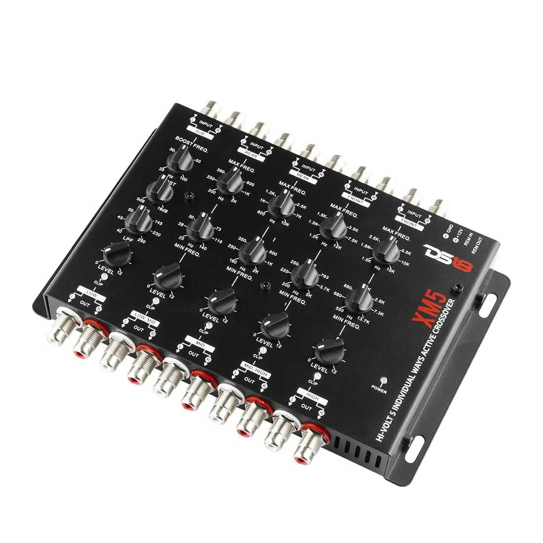 DS18 XM5 High Volt 5-Way Car Audio Active Crossover with Bass Boost