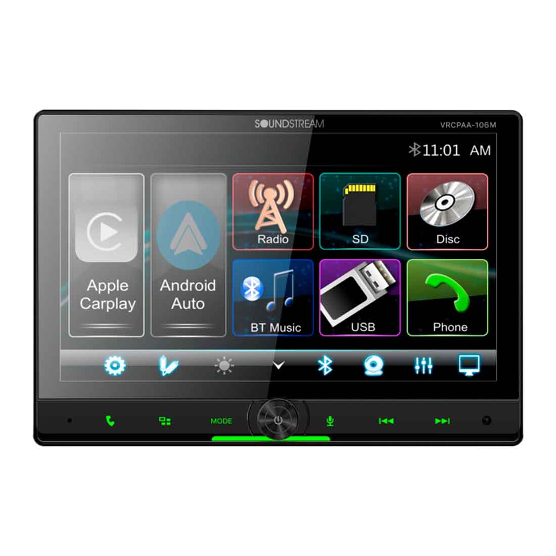Soundstream VRCPAA-106MW 2-DIN Digital Multimedia Receiver w/ 10.6" Touchscreen