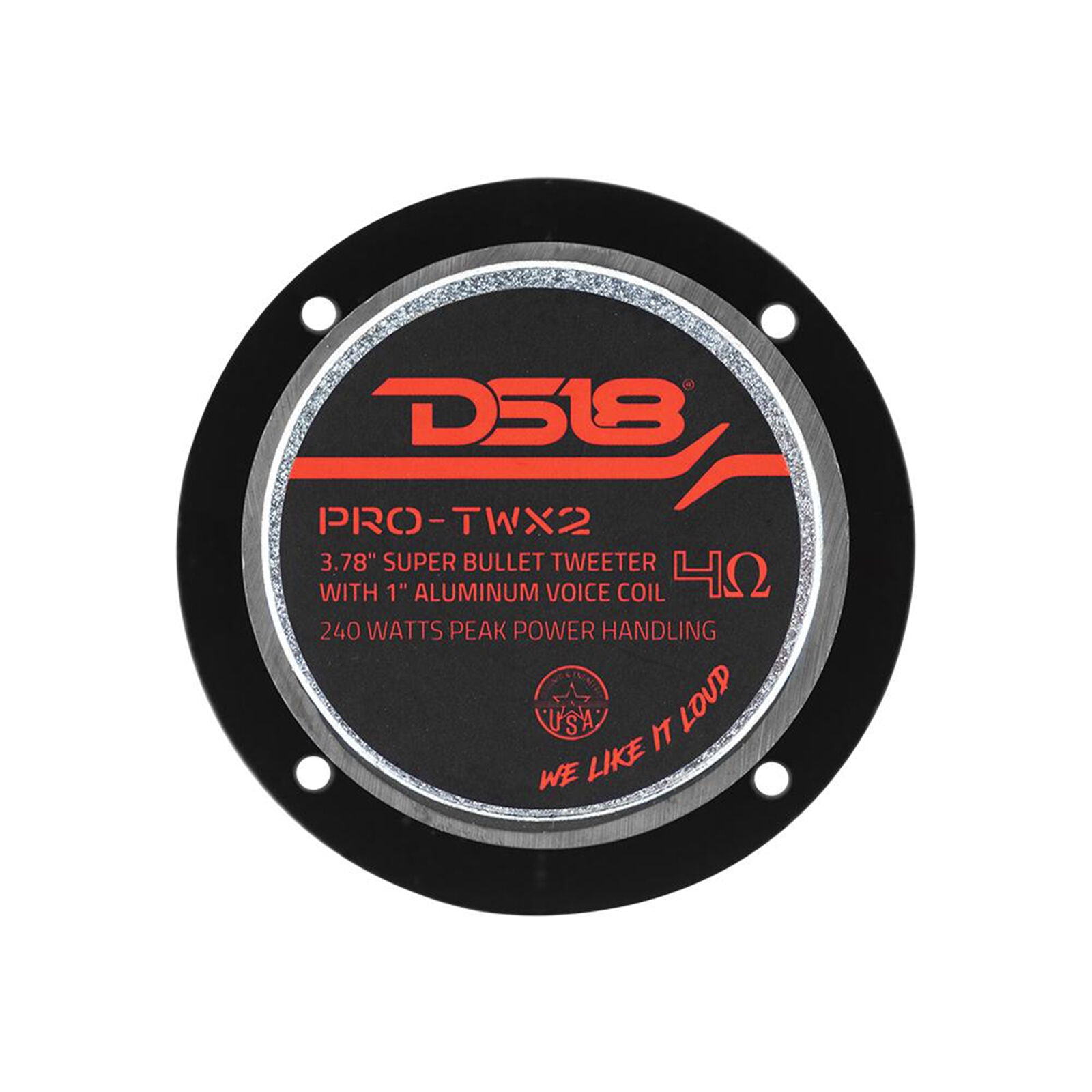 DS18 PRO-TWX2 3.78" 240W Max 4-Ohms Car Audio Aluminum Super Bullet Tweeters