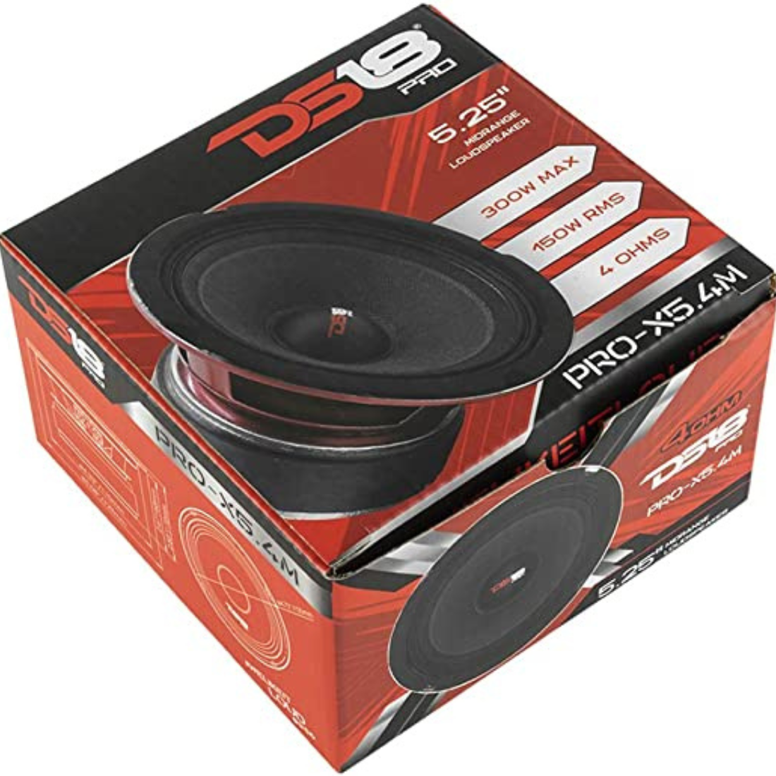 DS18 PRO-X5.4M 5.25" 300 Watts Max 4-Ohms Car Audio Midrange Loudspeaker