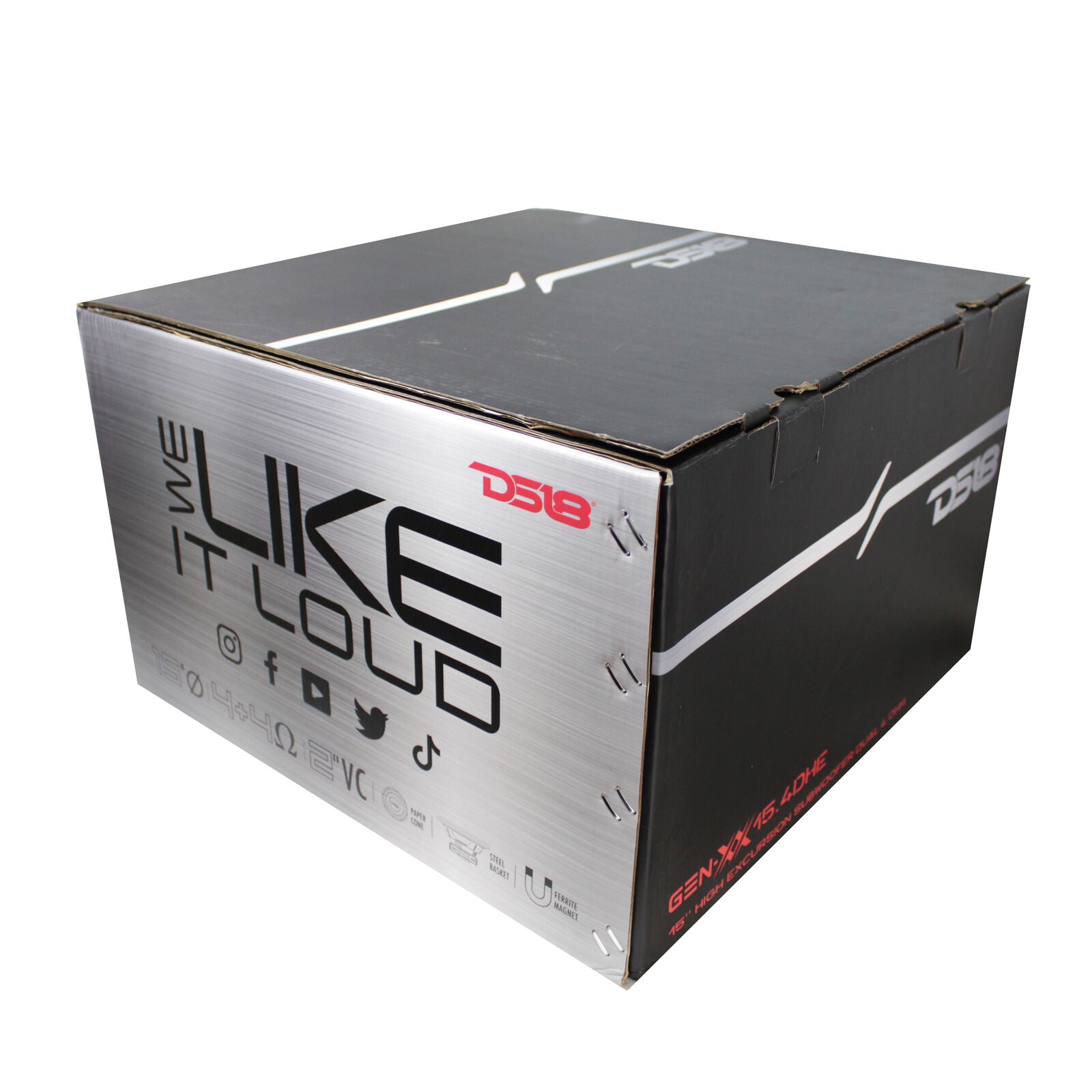 DS18 GEN-XX10.4DHE 15" 1100 Watts High Excursion Subwoofer Dual Voice Coil 4-Ohm