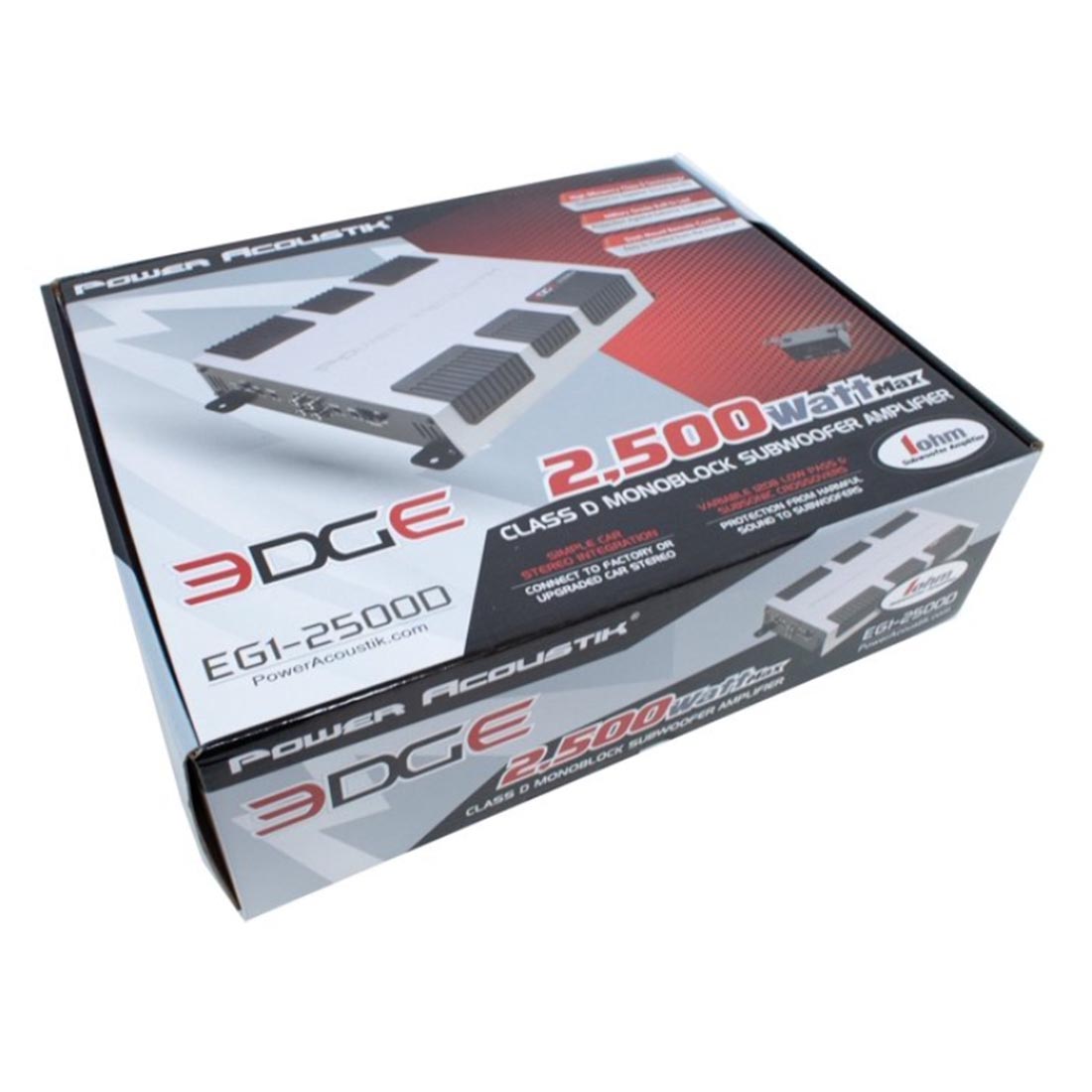 Power Acoustik EG1-2500D 2500 Watts Max 1 Ohm Monoblock Class D Car Audio Amplifier