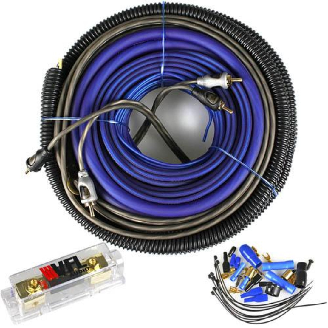 VFL Audio VFL-AK4ANL 100% Pure Copper 4 Gauge Amplifier Wiring Kit ANL Fuse Amp
