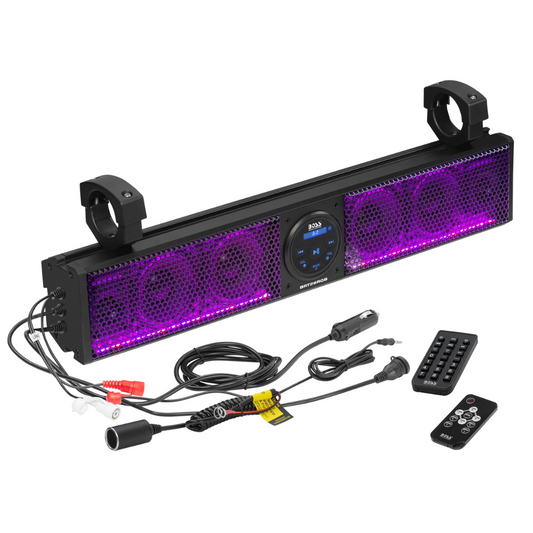 Boss Audio BRT26RGB 26" Bluetooth Amplified ATV UTV Sound Bar Speaker System
