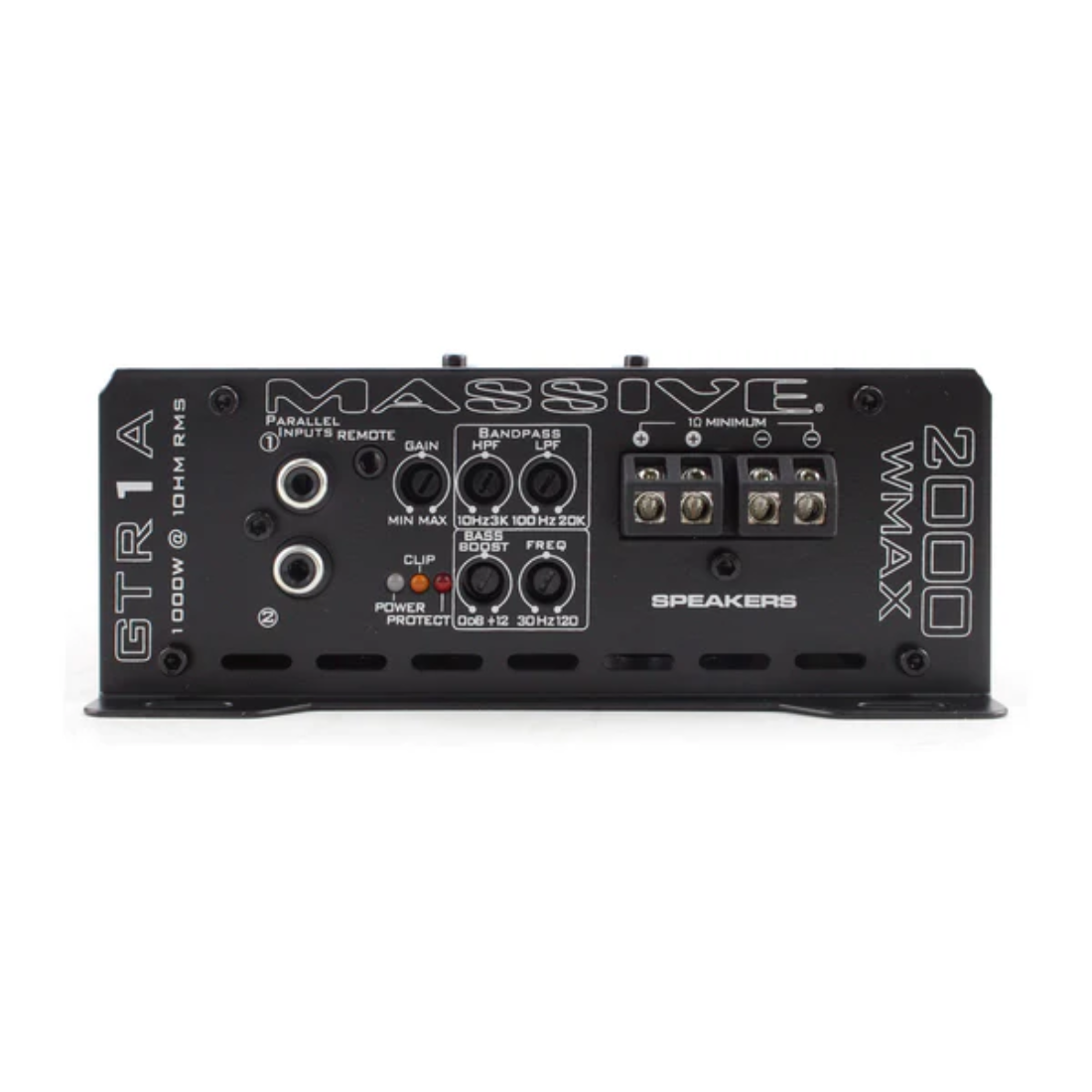 Massive Audio GTR1A 1-CH Monoblock 2120W Peak 1-Ohm Stable Class-D Car Amplifier