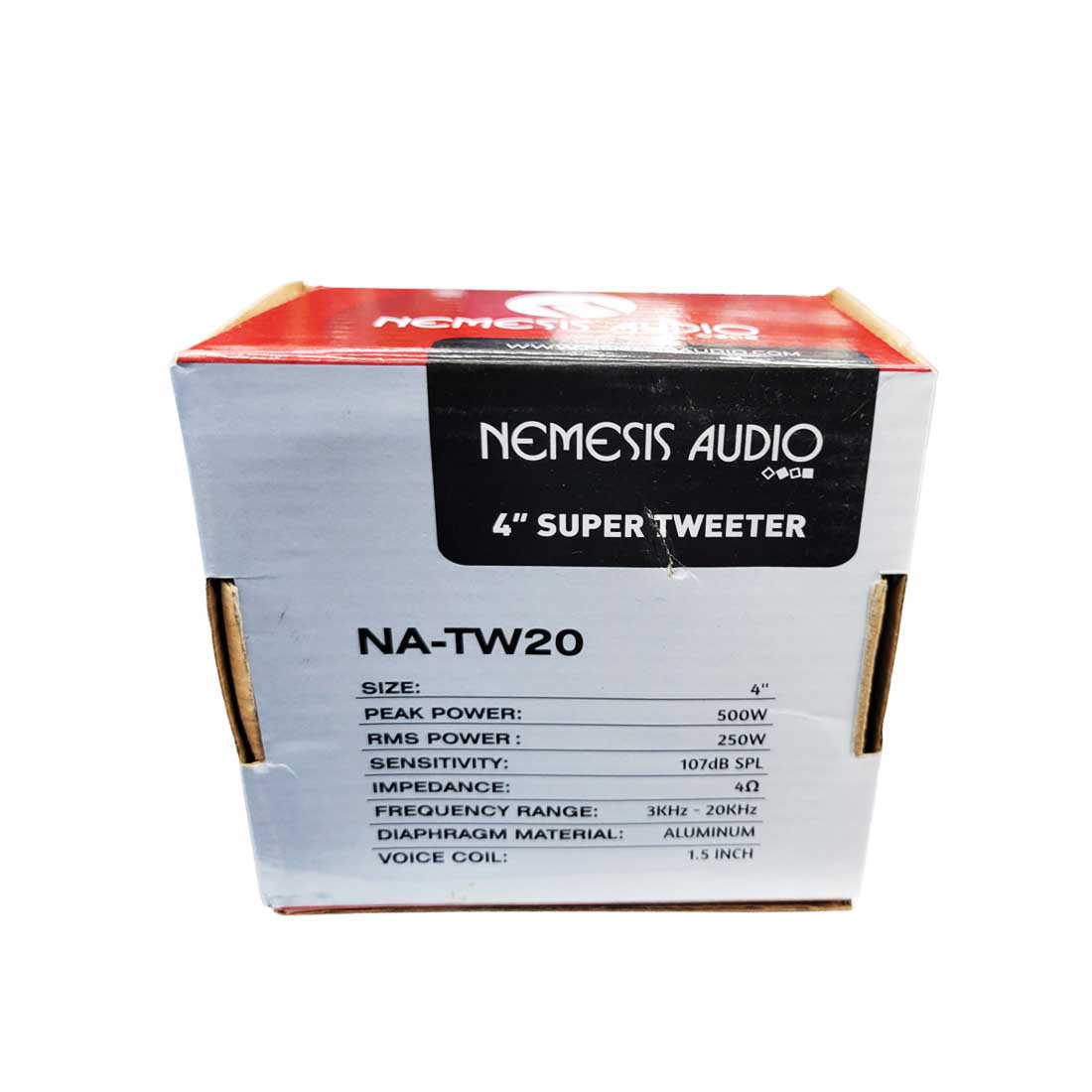 Nemesis Audio NA-TW20 4" 500W Peak 4-Ohm 1.5" Voice Coil Car Super Tweeter