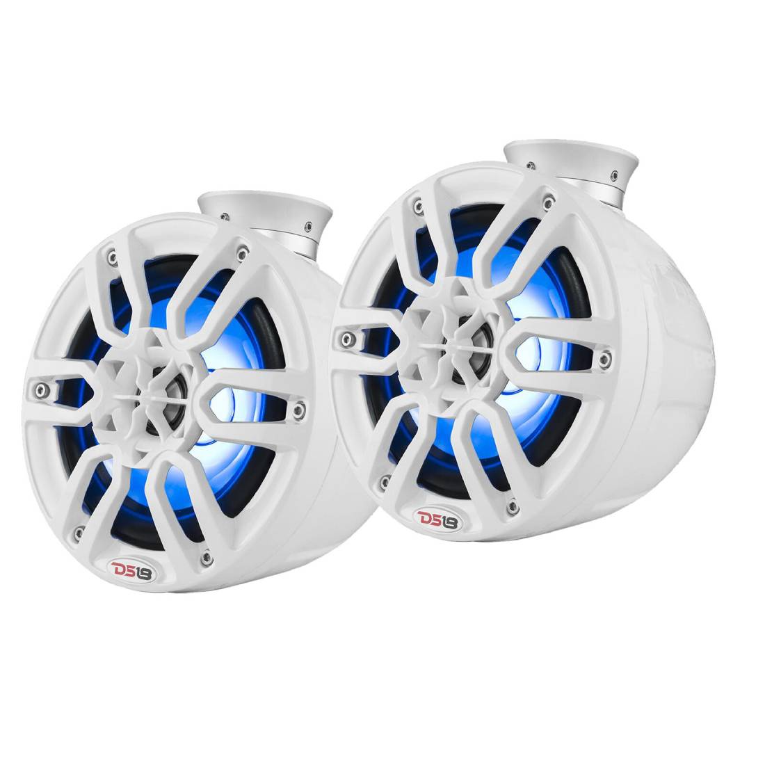 DS18 NXL-PS8W 750 Watts Max Power 4 Ohms 8" RGB Light Mini Marine Speaker Pods