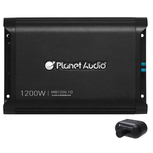 Planet Audio MB1200.1D 1200 Watts Max 1 Ohm Stable Mini Bang Monoblock MOSFET Car Audio Amplifier