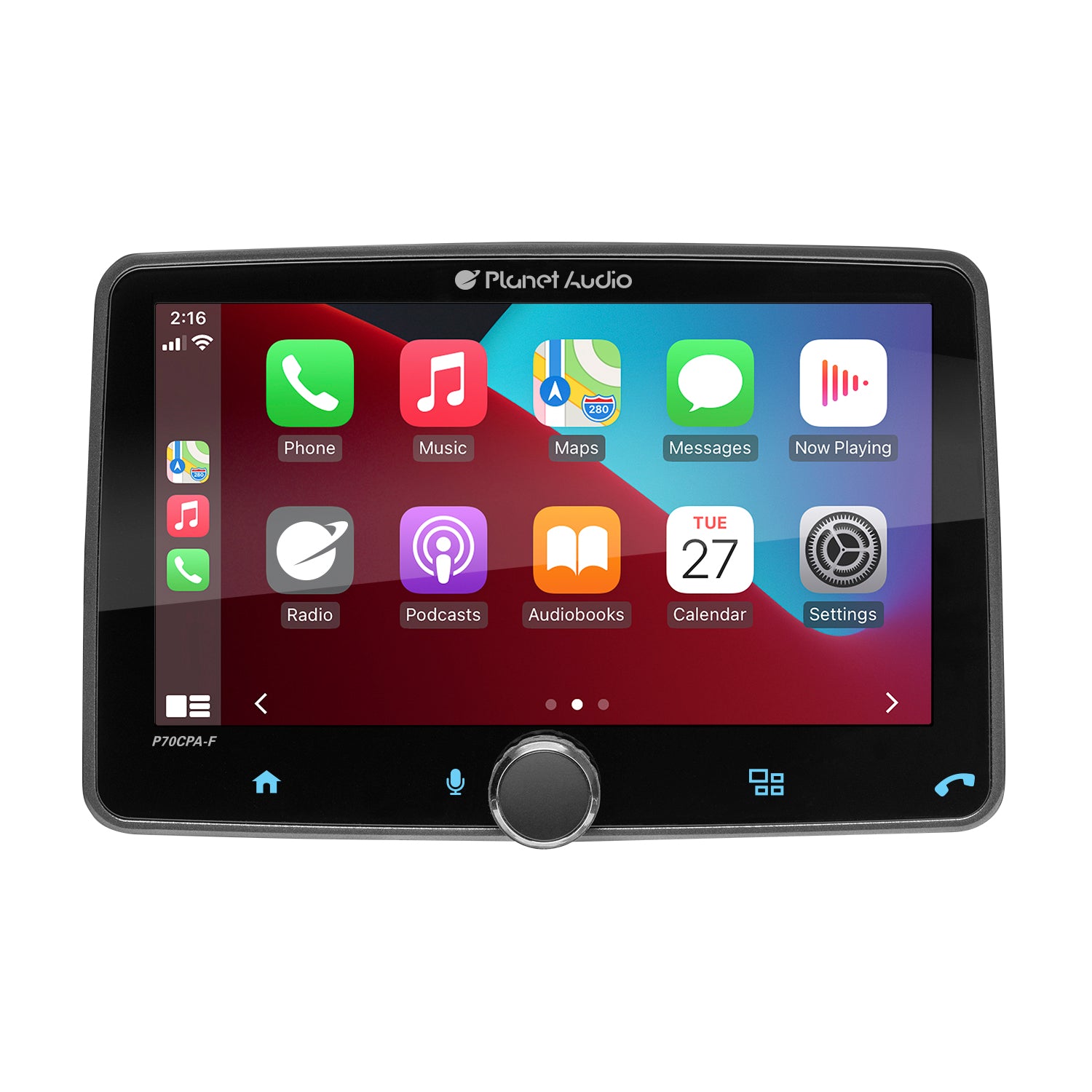 Planet Audio P70CPA-CF 1-DIN Digital Multimedia 7" Touchscreen Receiver + Camera