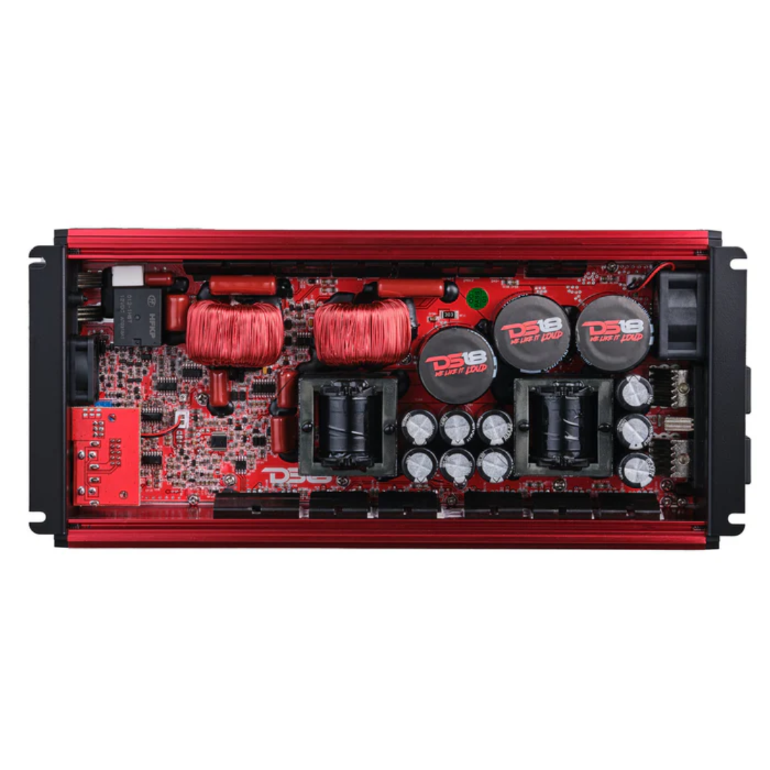 DS18 FRP-5K/RD 1-Channel 5000W RMS @ 1-Ohm Class-D Full-Range Amplifier (Red)