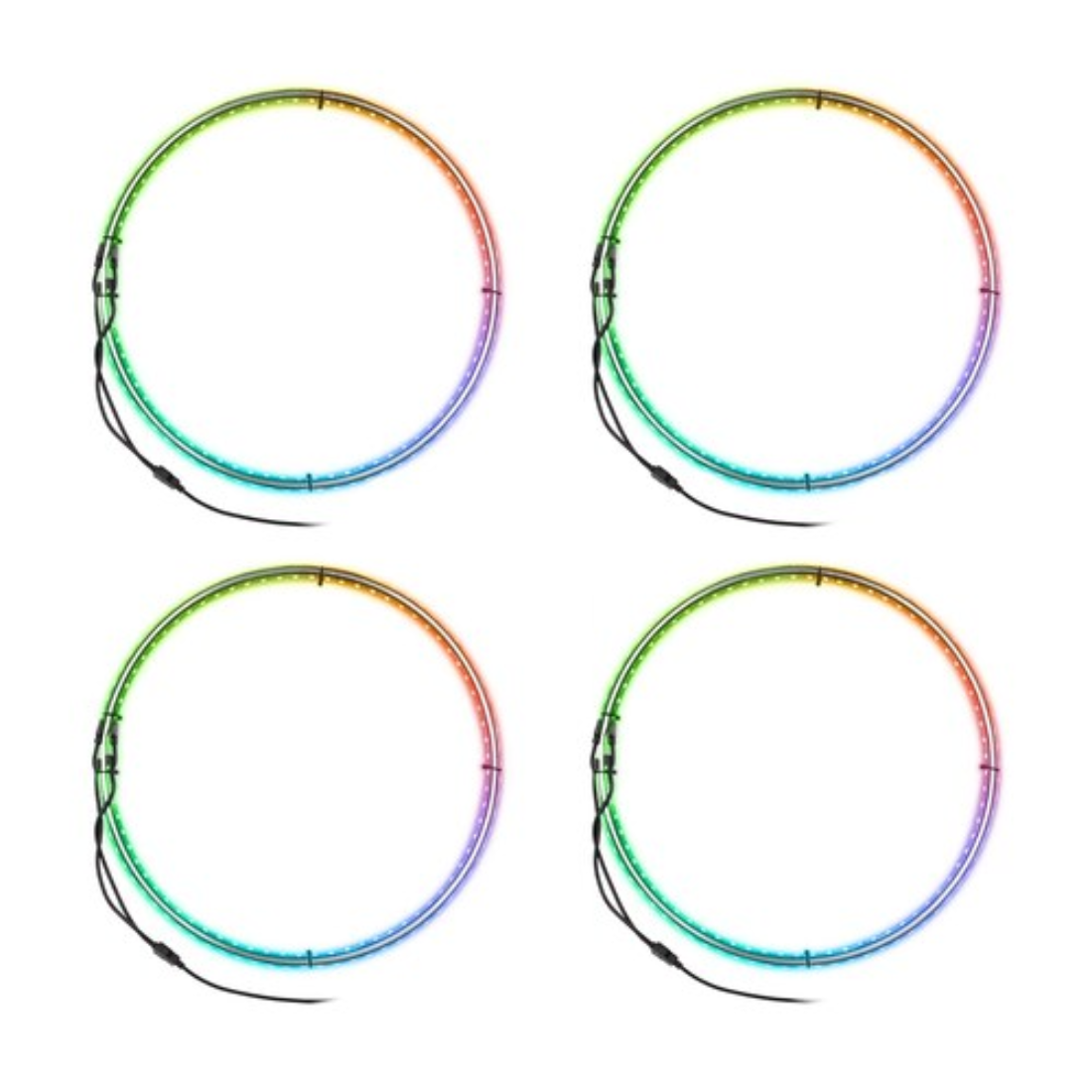 Heise HE-CHASE-WL Expandable Wheel Rings Chasing RGB LED Lights 15" - 18"