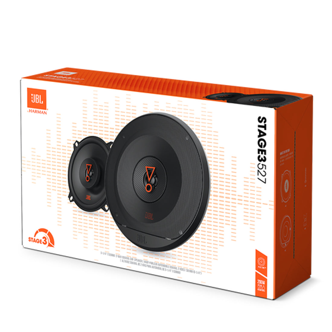 JBL Stage3 527 5-1/4" 2-Way 200 Watts Peak 3-Ohm Car Audio Speakers (Pair)