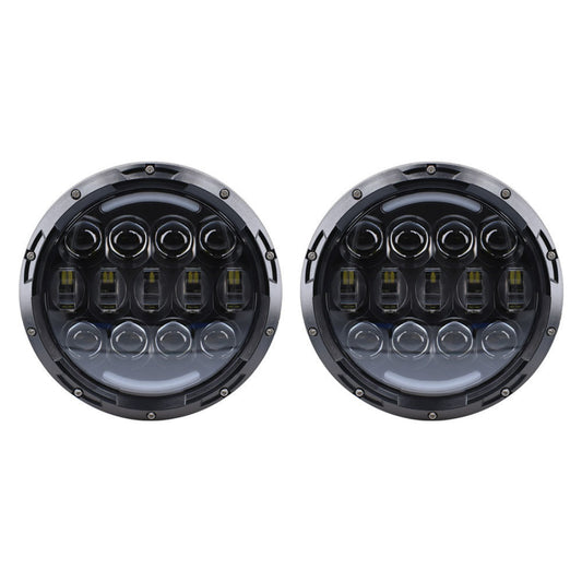 HEISE JP-704RGB RGB Backlit Headlight - 7 Inch, 15 LED