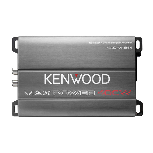 Kenwood KAC-M1814 400 W Max 4-Channel Class-D Compact Marine Audio Amplifier
