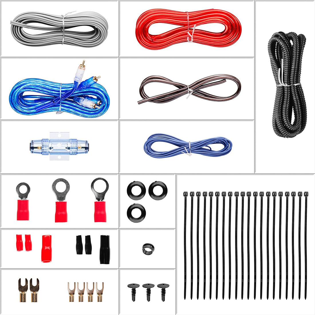 Planet Audio 8GPK 8-Gauge Car Audio Amplifier Installation Wiring Kit