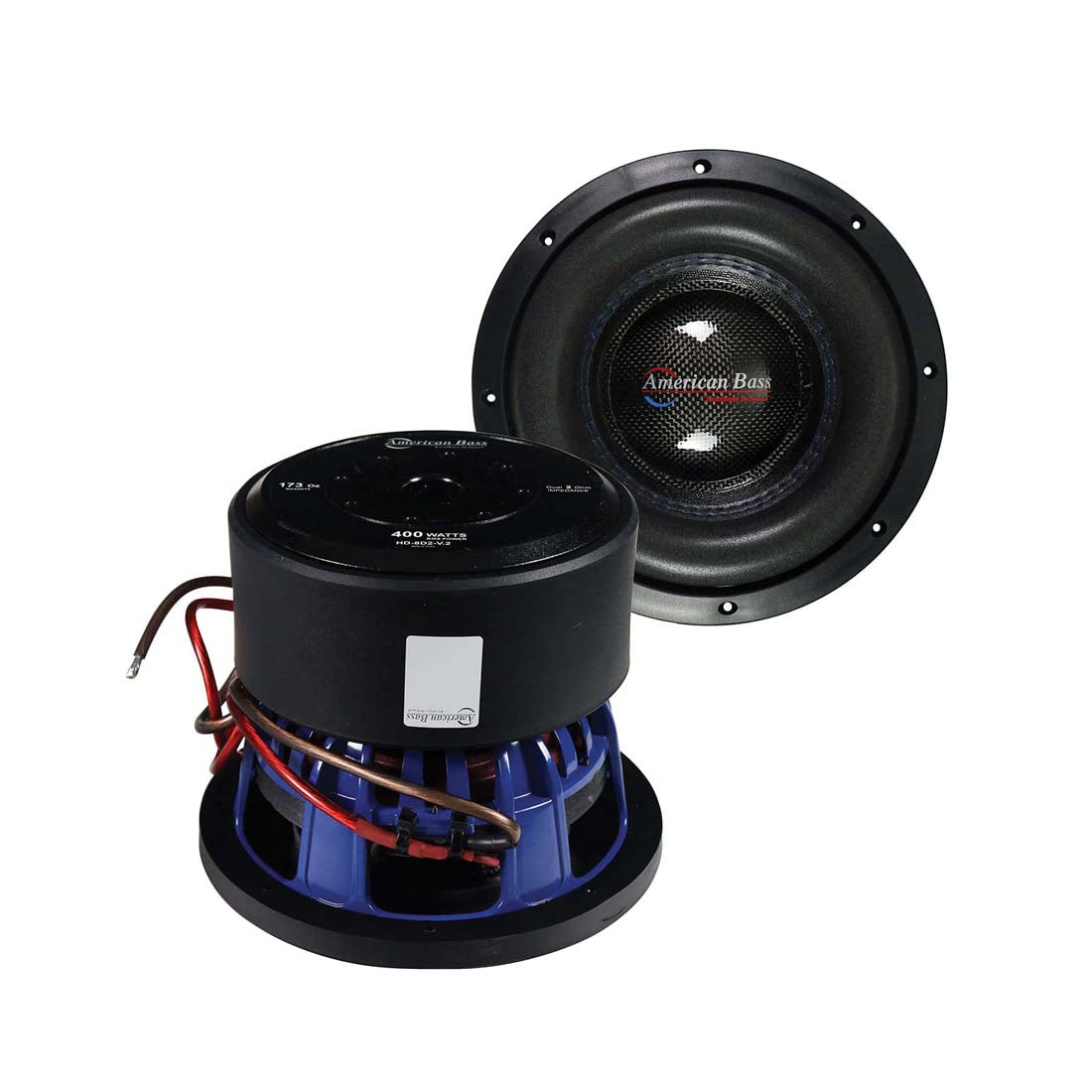 American Bass HD-8D2-V.2 8" 800W Max Dual 2-Ohm Voice Coil Car Audio Subwoofer