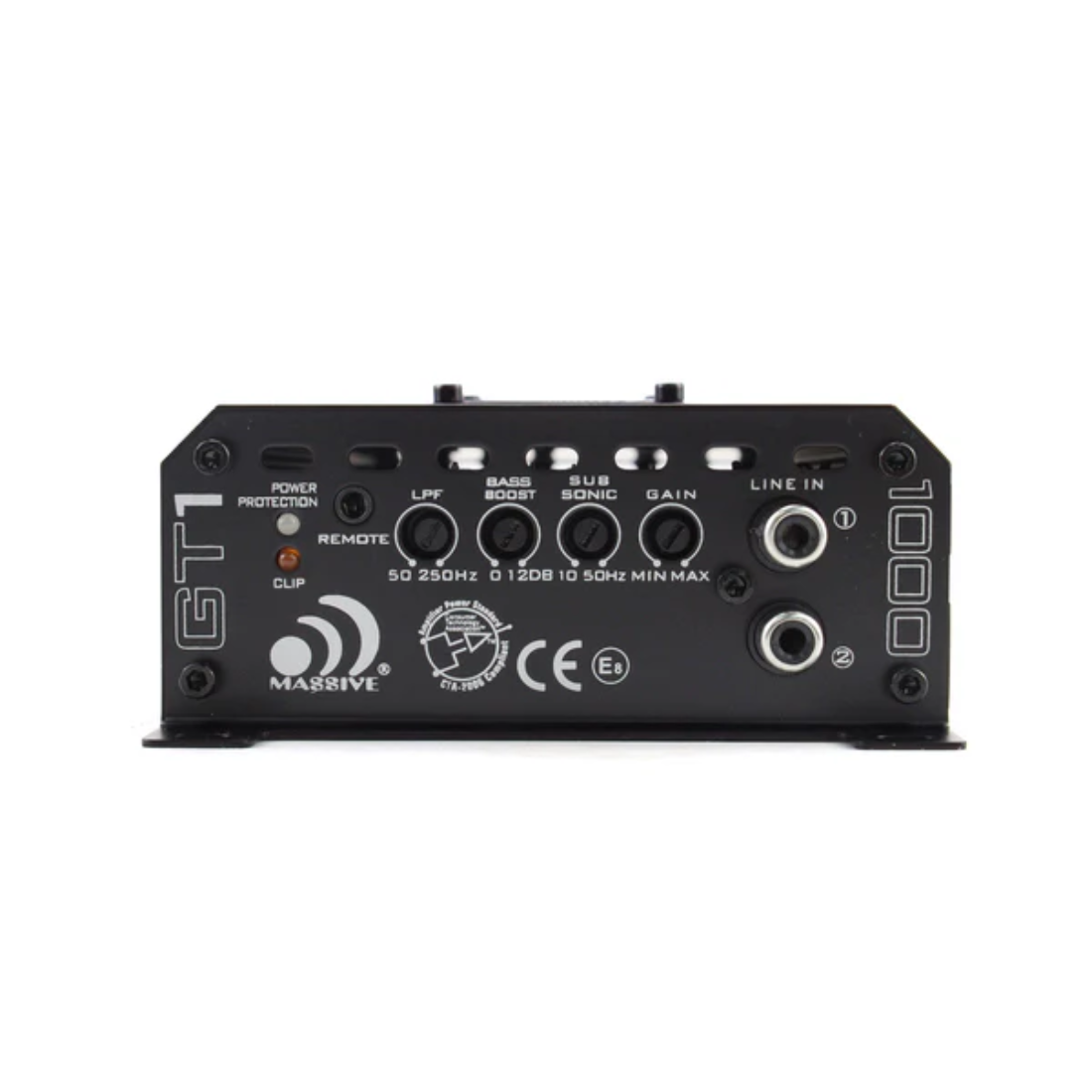 Massive Audio GT1 1-CH Monoblock 1040W Peak 1-Ohm Stable Class-D Car Amplifier