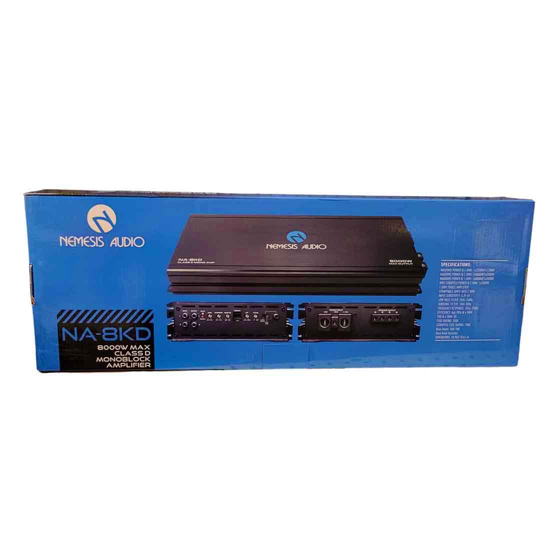 Nemesis Audio NA-8KD 8000W Max Monoblock 1-Ohm Stable Class-D Car Amplifier