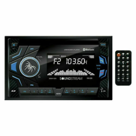 Soundstream VM-22B Double 2 Din VM-22B MP3/SD Digital Media Player Bluetooth Front USB