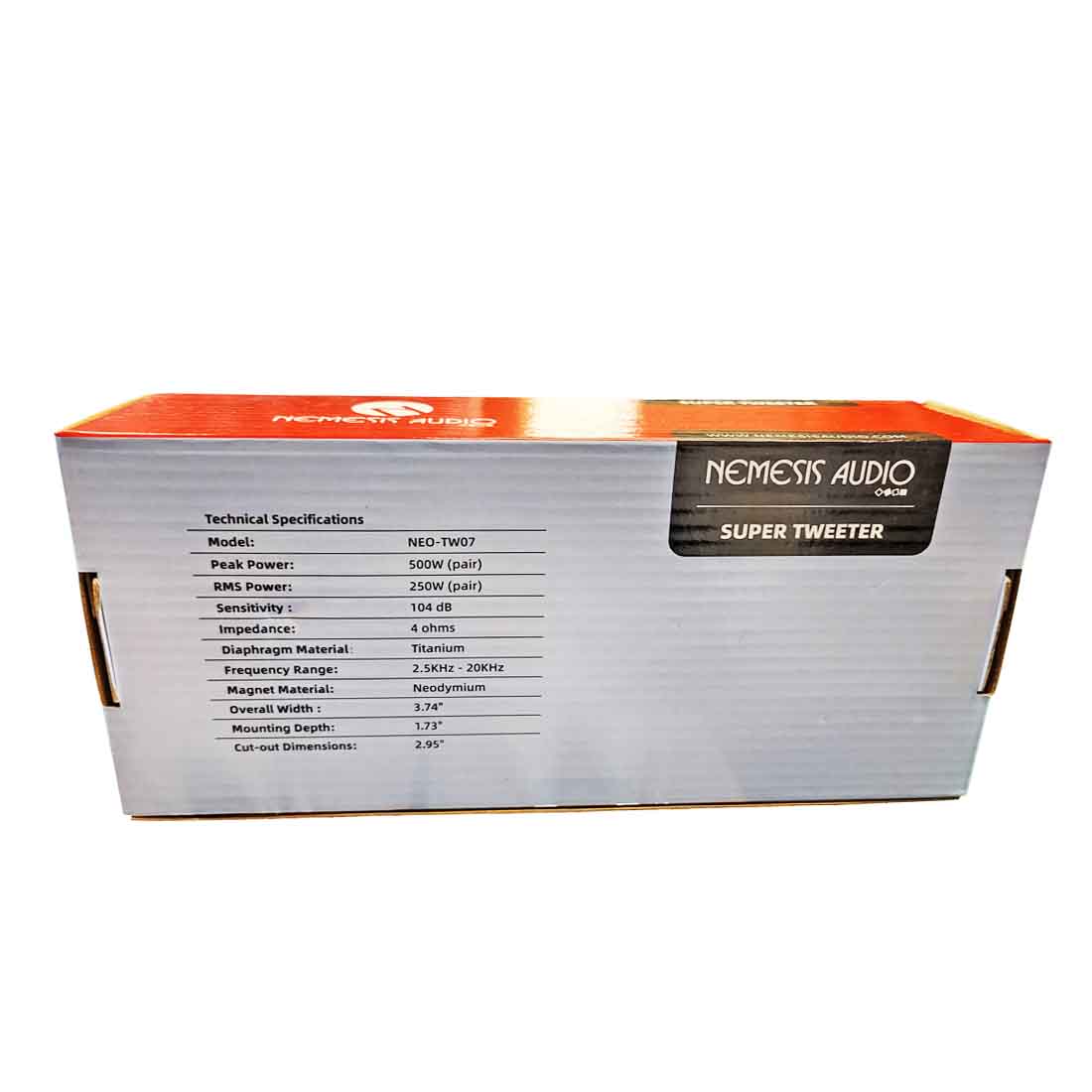 Nemesis Audio NEO-TW07 500W Max 4-Ohms Car Audio Neodymium Super Tweeter (Pair)