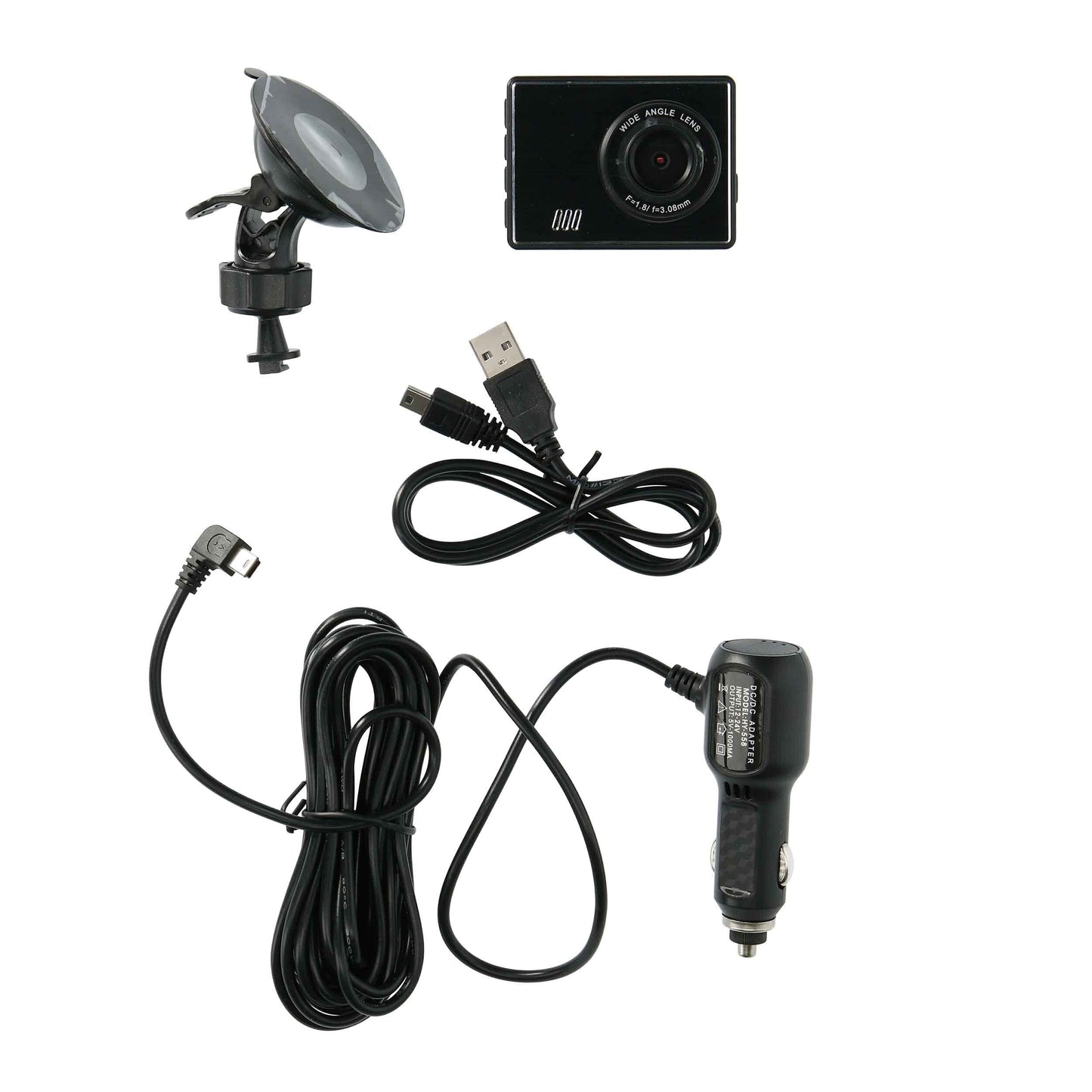 iBeam TE-DVR1080 Windshield Suction Mount 1080P Dash Camera w/ 2" LCD Screen